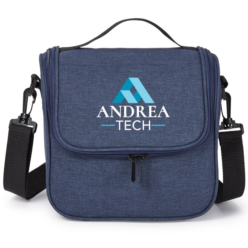 Custom 6-Can Heathered Lunch Cooler Bag