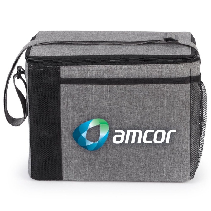 Custom 8-Can Heathered Lunch Cooler Bag